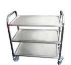 3 TIER STAINLESS TROLLEY