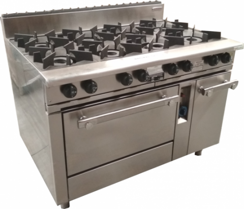 Oxford Series 8 Burner Cooktop w/ Gas Oven (on left hand side) 8BBTP-OV-L6H