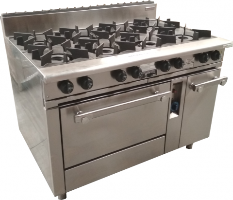 Oxford Series 8 Burner Cooktop w/ Gas Oven (on left hand side) 8BBT-OV-L6H