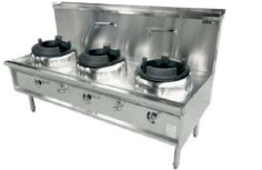 INCLINED THREE HOLE WATERLESS SUPERWOK - CHIMNEY BURNER