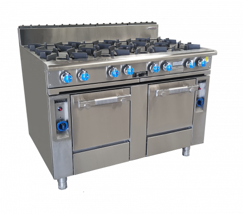 Oxford 8 Burner Cooktop with 2 Gas Ovens