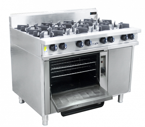 Oxford Series 8 Burner Cooktop w/ Gas Oven & Pilot Light (on left hand side)