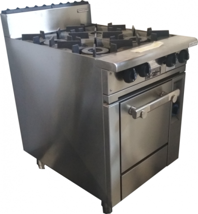 Oxford Series 4 Burner Cooktop w/ Gas Oven, 4BBTP-OV-3H