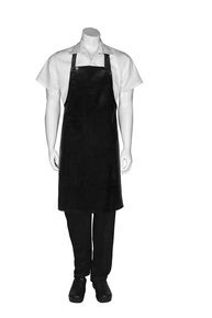 Black Short PVC Bib Apron