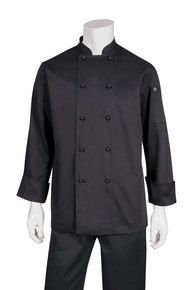 CW Darling Black L/S Basic Chef Jacket