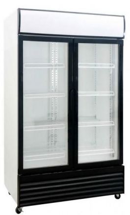 Saltas Double Glass Door Fridge - 1000 Litre