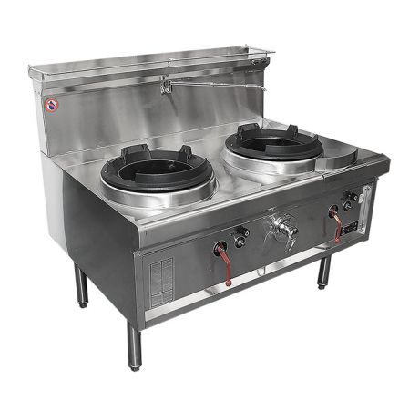 Horizontal Two Holes Waterless Wok