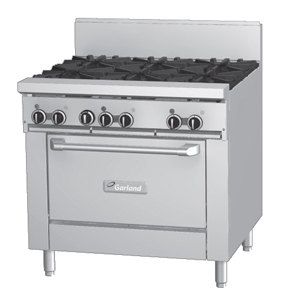 Garland GF36-6R 6 Burner Range with Oven