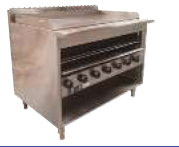 7 BURNER GRIDDLE PLATE WITH TOASTER UNDERNEATH