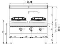 DOUBLE HOLE MAXI WOK