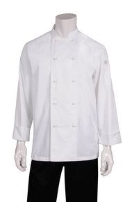 CW Murray White L/S Basic Chef Jacket