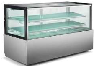 STRAIGHT GLASS COLD DISPLAY THREE TIER - 1800MM