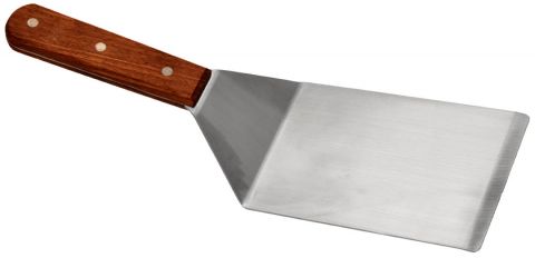 Griddle Scraper 7.5cm X 11.5cm Cranked Wood Handle